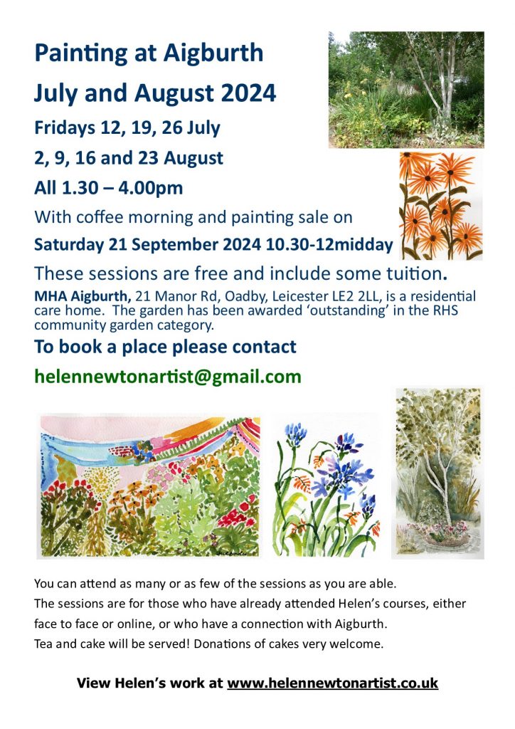 Link to PDF Flier for Painting in Aigburth garden 2024