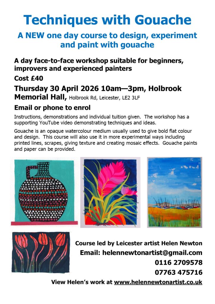 Link to PDF Flier for Gouache Course in April 2026