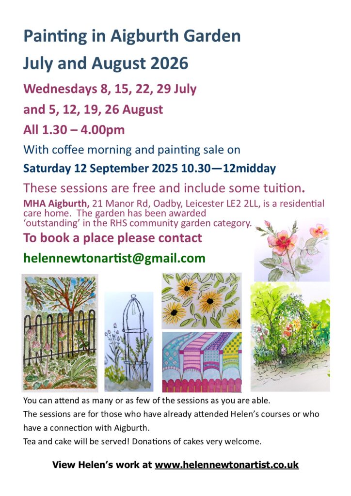Link to PDF Flier for Painting in Aigburth garden in July and August 2026