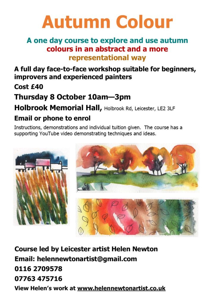 Link to PDF Flier for Autumn Colour course in October 2026